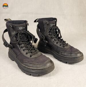 Dr. Martens Combs Tech Air Wair Combat Boots Black Lace-Up Biker Women's Size 5M